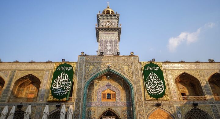 حرم امام علی (ع) به مناسبت اعیاد شعبانیه تزیین شد + فیلم