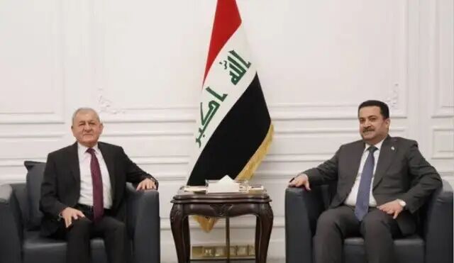 تأکید رئیسجمهور و نخستوزیر عراق بر لزوم پایان حضور نیروهای آمریکایی تأکید رئیسجمهور و نخستوزیر عراق بر لزوم پایان حضور نیروهای آمریکایی