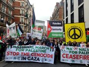 حامیان فلسطین در لندن برای نوزدهمین هفته متوالی تظاهرات کردند