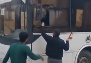 حمله اراذل و اوباش به اتوبوس درون شهری در مشهد