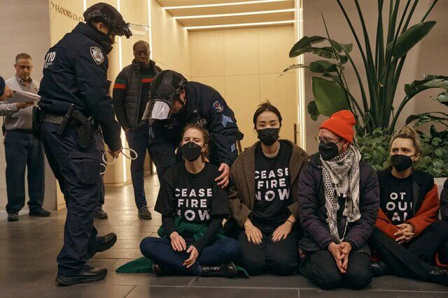 تظاهرات در نیویورک برای آتشبس در غزه تظاهرات در نیویورک برای آتشبس در غزه