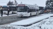 آماده باش ۱۰۰ درصدی ناوگان اتوبوس‌رانی قم در ایام بارش برف