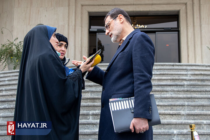 اعضای هیأت دولت در جمع خبرنگاران- ۹ اسفند ۱۴۰۲