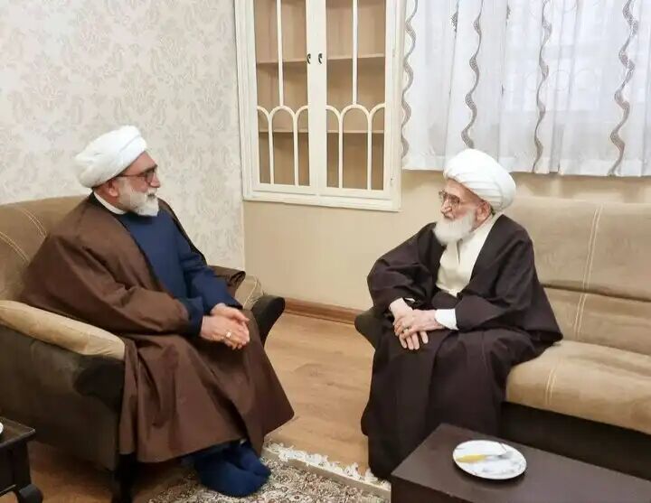 تولیت آستان قدس رضوی با آیت الله نوری همدانی در مشهد دیدار کرد تولیت آستان قدس رضوی با آیت الله نوری همدانی در مشهد دیدار کرد