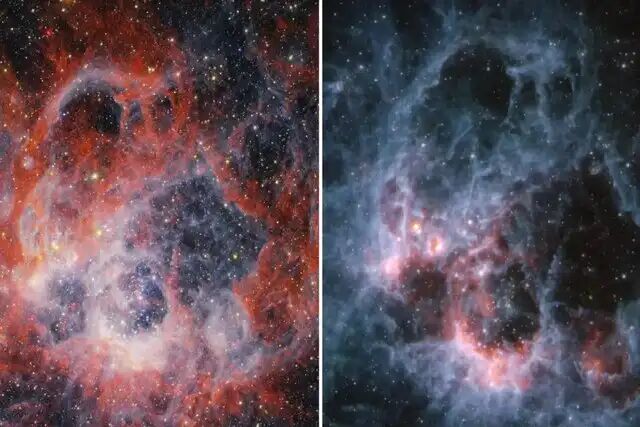 نگاه متفاوت «تلسکوپ فضایی جیمز وب» به کهکشان مثلث نگاه متفاوت «تلسکوپ فضایی جیمز وب» به کهکشان مثلث