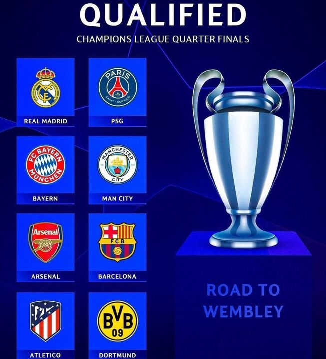 قرعه کشی یک چهارم نهایی لیگ قهرمانان اروپا با تقابلهای جذاب قرعه کشی یک چهارم نهایی لیگ قهرمانان اروپا با تقابلهای جذاب