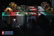 تصاویر/ وداع با پیکر مطهر شهدای حمله ترورریستی به کنسولگری ایران در سوریه