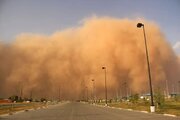 طوفان شن در برخی مناطق کرمان