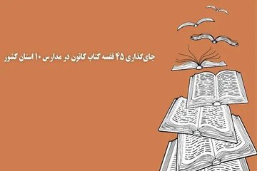 جای‌گذاری ۴۵ قفسه کتاب کانون پرورش فکری در مدارس ۱۰ استان