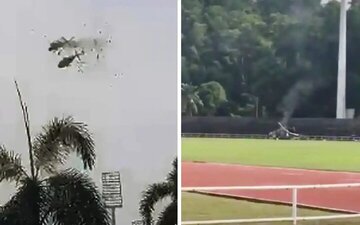 برخورد دو بالگرد نظامی در مالزی ۱۰ کشته برجای گذاشت