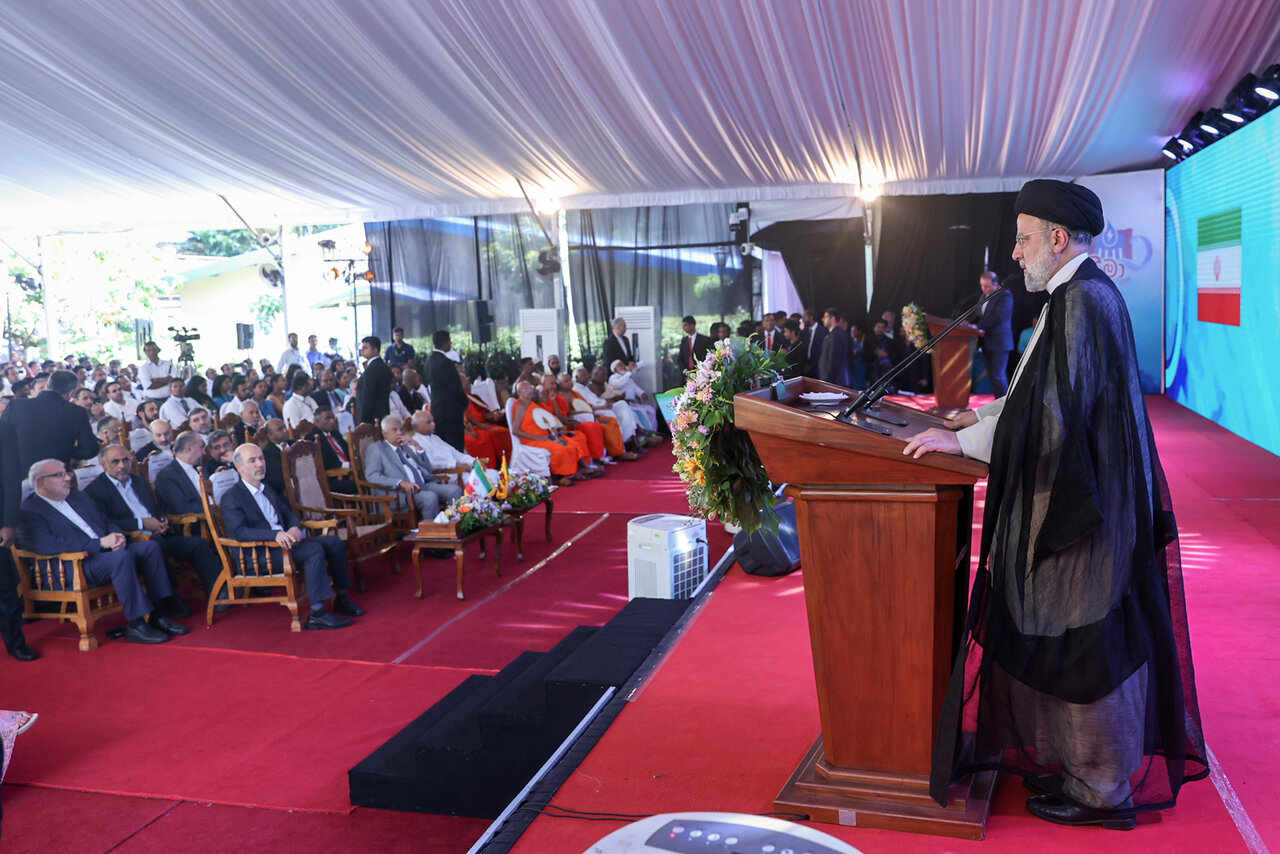 رئیسی: این پروژه نماد همبستگی، تقویت دوستی و مایه افتخار دولت ایران و سریلانکا است