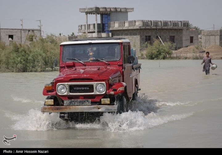 سیل در منطقه دشتیاری سیستان و بلوچستان