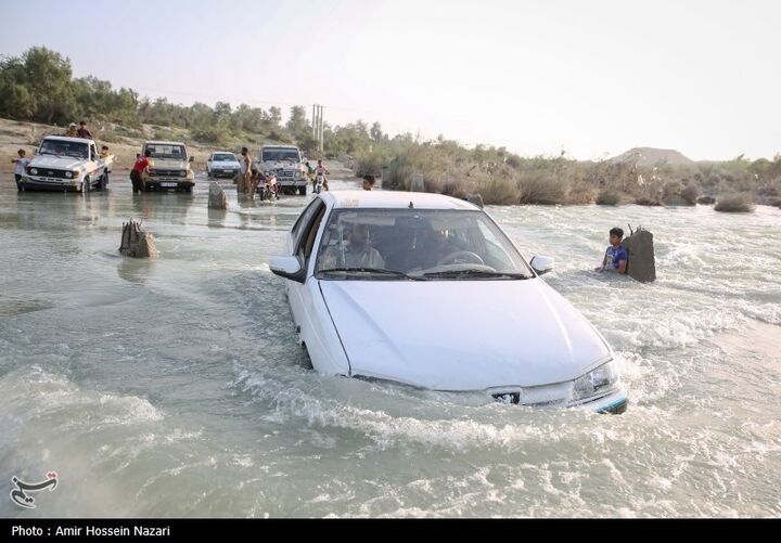 سیل در منطقه دشتیاری سیستان و بلوچستان