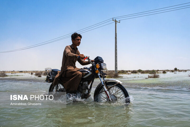 سیل در منطقه دشتیاری سیستان و بلوچستان