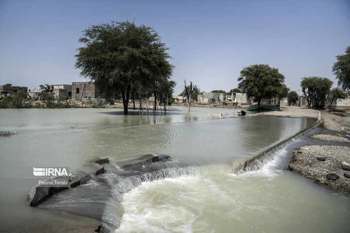 سیل در منطقه دشتیاری سیستان و بلوچستان