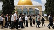 یورش صدها شهرک‌نشین صهیونیست به مسجدالاقصی در آخرین روز عید یهودی