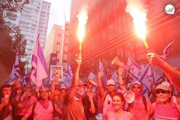 تظاهرات مجدد هزاران صهیونیست در تل آویو
