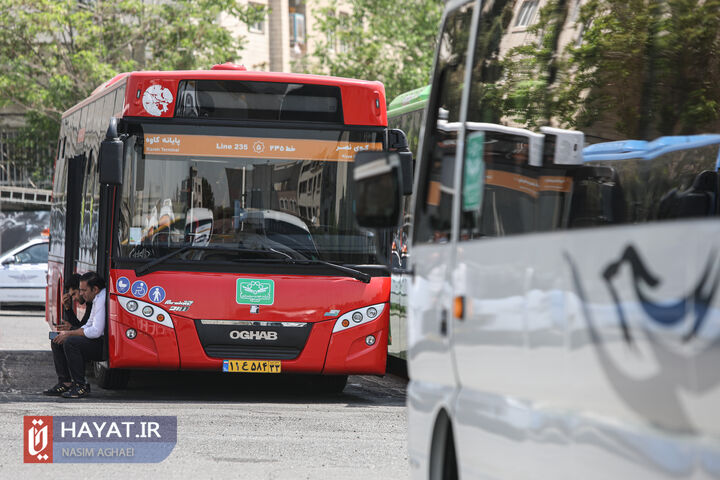 تصاویر/بازدید از اتوبوس های جدید فعال در خطوط شهری