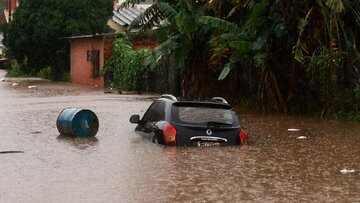سیل شدید در برزیل/ بیش از ۷۰ نفر مفقود شده‌اند