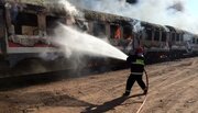 آتش‌سوزی قطار تهران در محدوده فردیس اطفا شد
