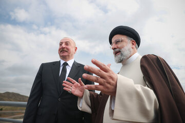 «رئیسی» و «علی اف» از سد قیز قلعه‌سی بازدید کردند