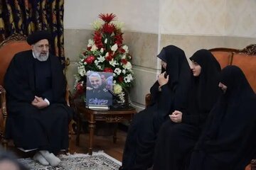 خانواده شهید سلیمانی شهادت رییس‌جمهور را تسلیت گفتند