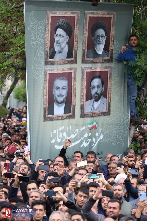 مراسم تشییع پیکر رئیس جمهور شهید و همراهان در تبریز