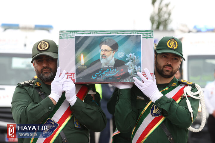 مراسم تشییع پیکر رئیس جمهور شهید و همراهان در تبریز