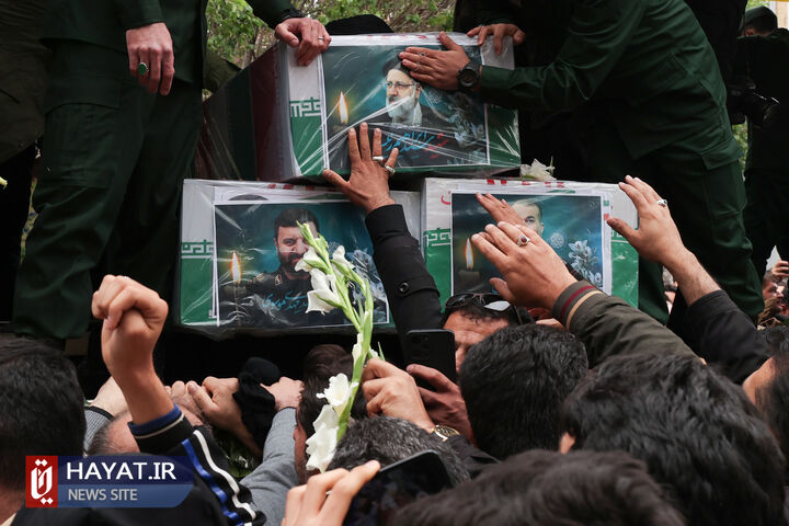 مراسم تشییع پیکر رئیس جمهور شهید و همراهان در تبریز