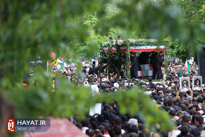 مراسم تشییع پیکر رئیس جمهور شهید و همراهان در تبریز