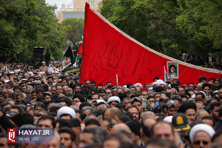 مراسم تشییع پیکر رئیس جمهور شهید و همراهان در تبریز