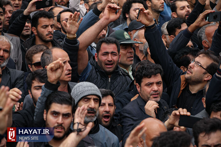 مراسم تشییع پیکر رئیس جمهور شهید و همراهان در تبریز