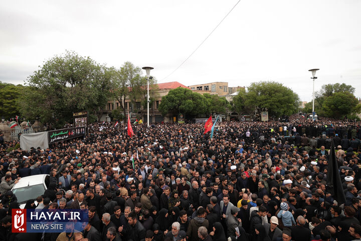 مراسم تشییع پیکر رئیس جمهور شهید و همراهان در تبریز