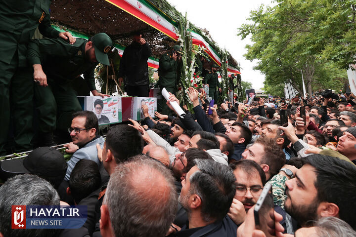 مراسم تشییع پیکر رئیس جمهور شهید و همراهان در تبریز