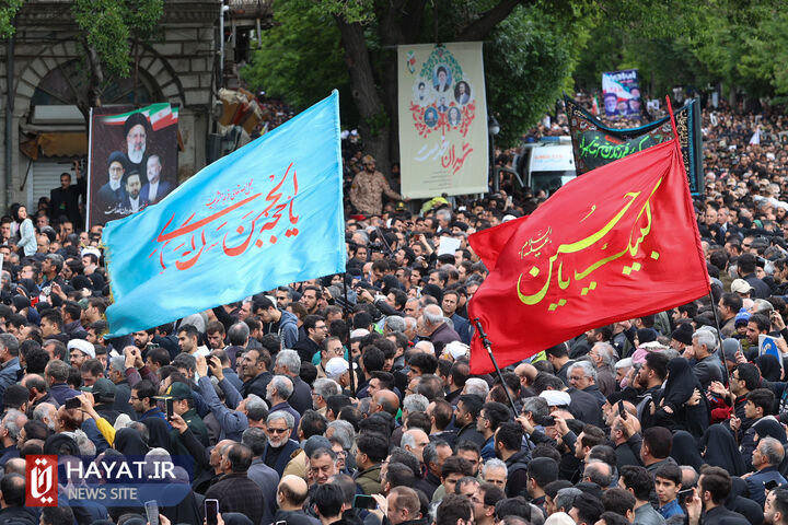 مراسم تشییع پیکر رئیس جمهور شهید و همراهان در تبریز