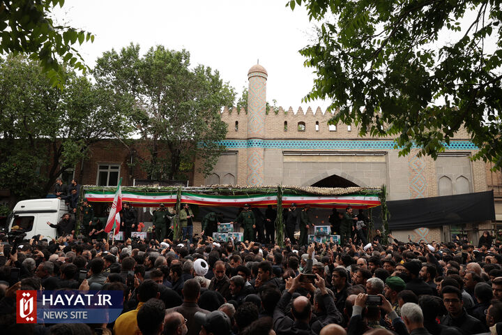 مراسم تشییع پیکر رئیس جمهور شهید و همراهان در تبریز