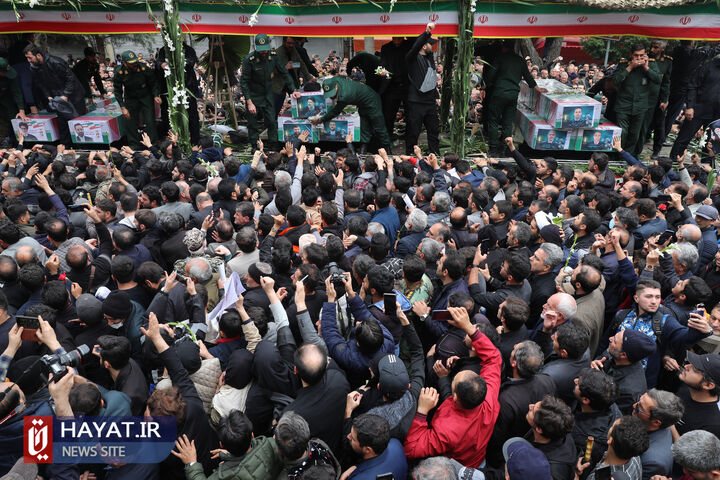 مراسم تشییع پیکر رئیس جمهور شهید و همراهان در تبریز