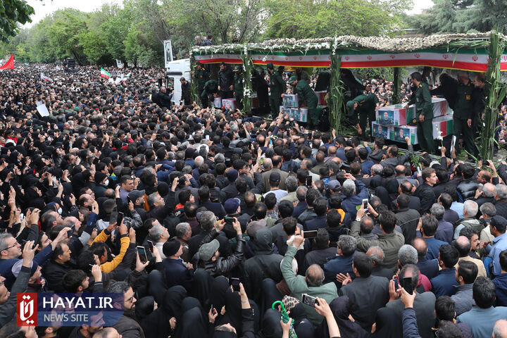 مراسم تشییع پیکر رئیس جمهور شهید و همراهان در تبریز