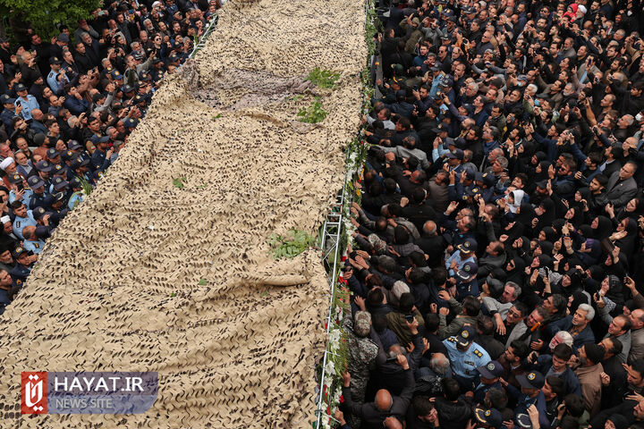 مراسم تشییع پیکر رئیس جمهور شهید و همراهان در تبریز