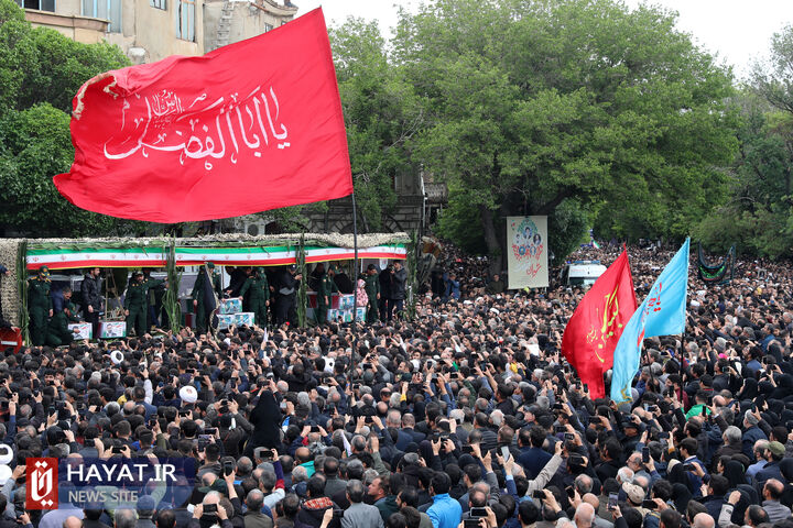 مراسم تشییع پیکر رئیس جمهور شهید و همراهان در تبریز