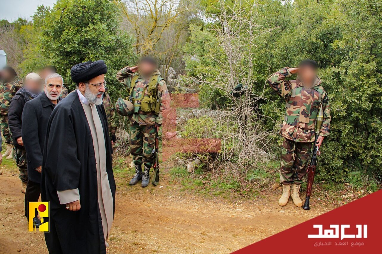 تصاویر بازدید شهید رئیسی از پایگاه حزب الله در جنوب لبنان + عکس