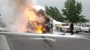 آتش‌سوزی خودرو در ساری منجر به مرگ یک نفر شد