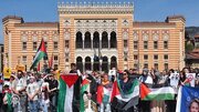 تظاهرات گسترده مردم بوسنی در حمایت غزه