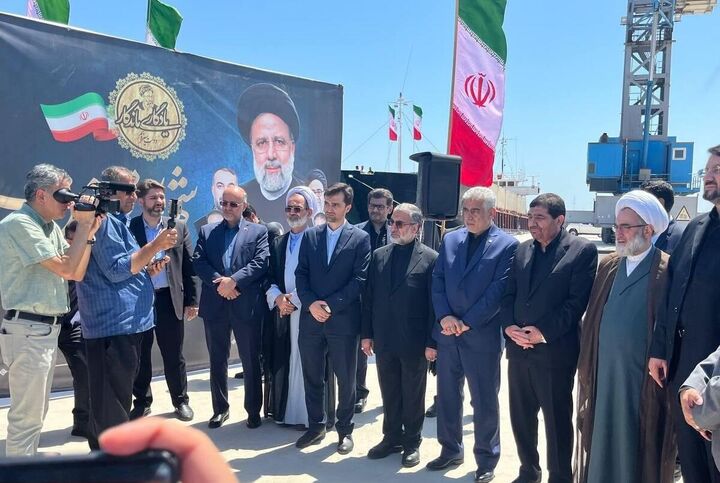 پروژه اتصال بندر کاسپین به راه آهن سراسری افتتاح شد + فیلم پروژه اتصال بندر کاسپین به راه آهن سراسری افتتاح شد + فیلم