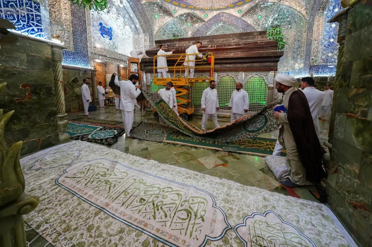 حرم حضرت امیرالمؤمنین (ع) آذینبندی شد