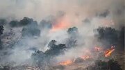 آتش سوزی در اراضی شهرستان هلیلان در ایلام مهار شد