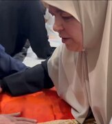 فیلم/ استقبال خانوادۀ شهید هنیه از پیکر او در دوحه