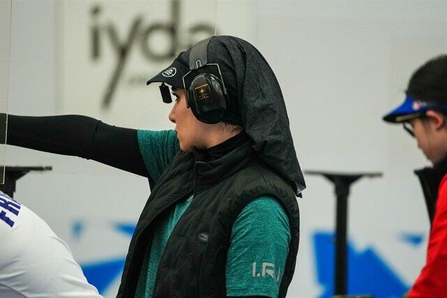 ششمی هانیه رستمیان در بخش دقت تپانچه ۲۵ متر ششمی هانیه رستمیان در بخش دقت تپانچه ۲۵ متر