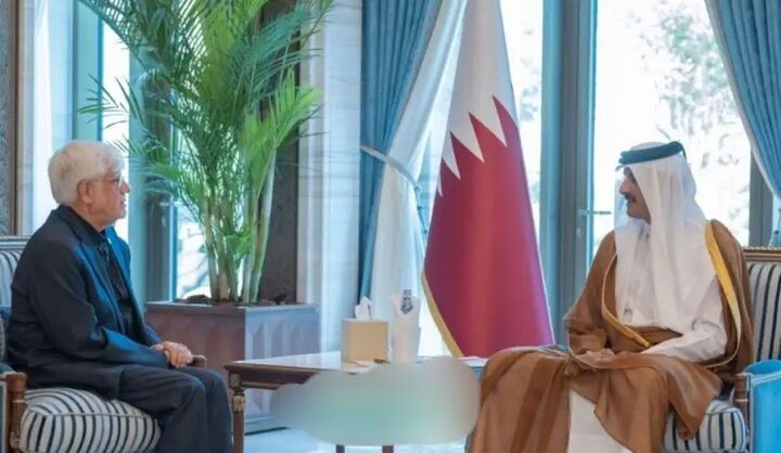 عارف با امیر قطر دیدار کرد عارف با امیر قطر دیدار کرد