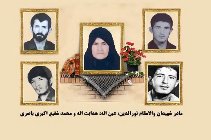 مادر ۴ شهید استان فارس آسمانی شد مادر ۴ شهید استان فارس آسمانی شد